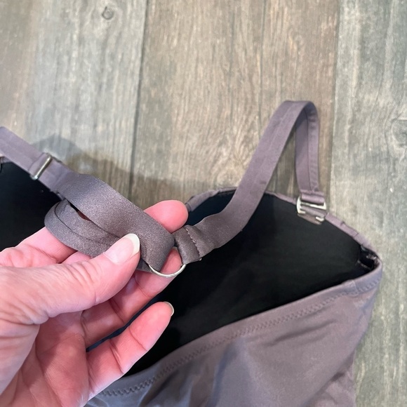 Lands' End Tankini Set - Wired Braided Top Sz 8 & Bottom Size 12 Mauve/Wine - Picture 8 of 10